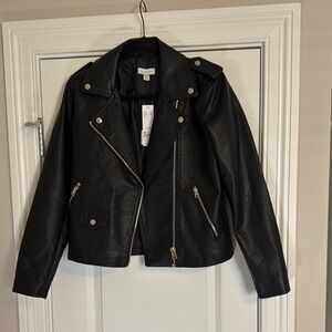 Blank NYC Black Leather Moto Jacket